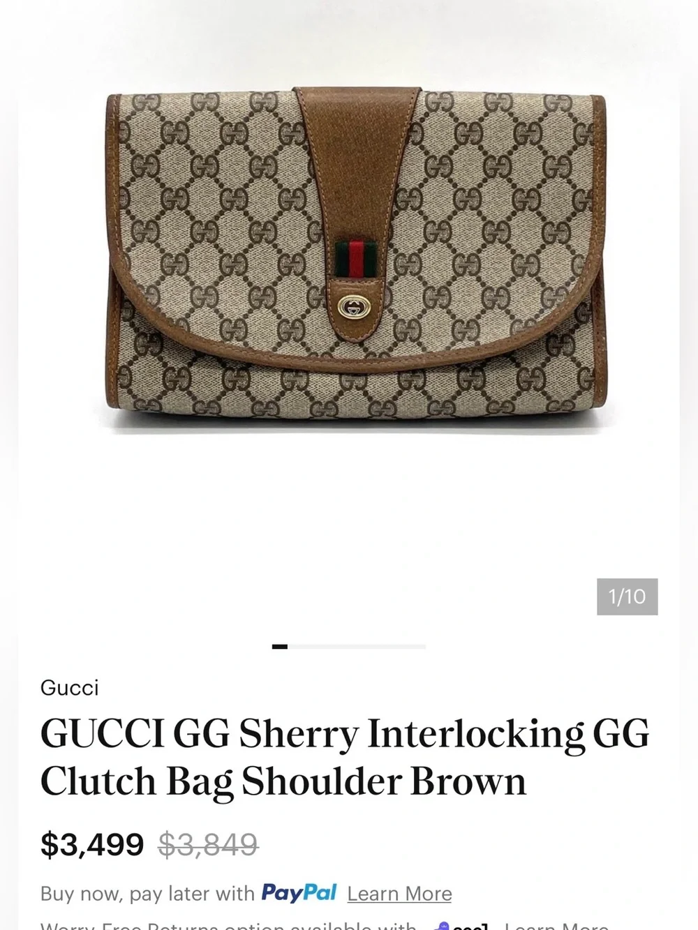 Gucci GG Supreme Clutch Bag